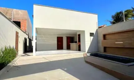 Casa nova com 3 quartos, lazer privativo no araçagy  do lado praia, são luís