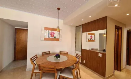 Apartamento com 3 quartos reformado,montado, 117 m² - Praia da Costa