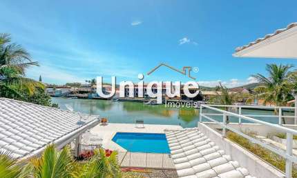 Casa beira de canal, 575m2, Ogiva - Cabo Frio, à venda por R$ 3.500.000,00