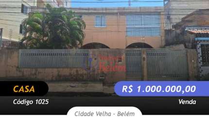 Casa com 5 quartos à venda na Rua Veiga Cabral, Cidade Velha, Belém