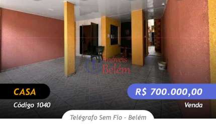 Imóveis Belém vende casa com dois Pavimentos no Telégrafo.