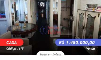 Casa com 3 quartos à venda na Avenida Governador José Malcher, Nazaré, Belém