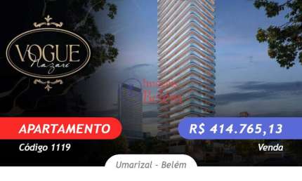 Apartamento com 1 quarto à venda na Avenida Generalíssimo Deodoro, Umarizal, Belém