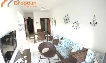 Apartamento 1 dormitório sacada com vista mar, mobiliado!!!