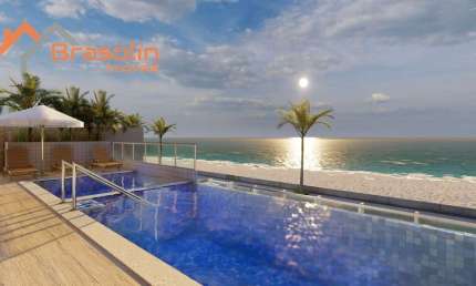 Apartamento 3 dormitórios frente mar à venda no centro de Mongaguá.
