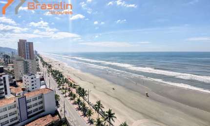 Apartamento Alto Padrão 2 dormitórios sendo uma suíte totalmente de frente ao mar mobiliado!!!