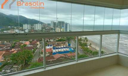 Apartamento 2 dormitórios sacada vista mar - Próximo ao Centro de Mongaguá