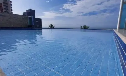 Apartamento Alto Padrão mobiliado 2 dorm/ uma suíte, sacada gourmet vista mar - próximo ao centro de Mongaguá/SP