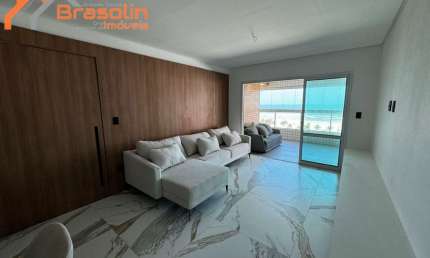 Apartamento 3 dorm/sendo 2 suíte sacada gourmet vista mar Alto Padrão mobiliadoem Aviação, Praia Grande