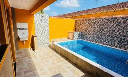 Sobrado em condomínio 2 dormitórios, com piscina individual - Cibratel II, Itanhaém.