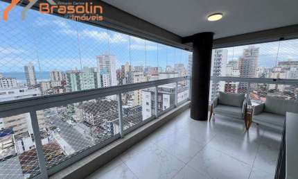 Apartamento Alto Padrão 3 suítes planejado e mobiliado, Guilhermina - Praia Grande/SP