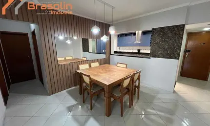 Apartamento 3 dormitórios mobiliado - Aviação, Praia Grande