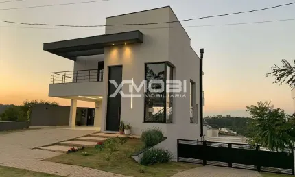 Sobrado minimalista à venda com vista privilegiada no condomínio terras da alvorada, em jundiaí-sp