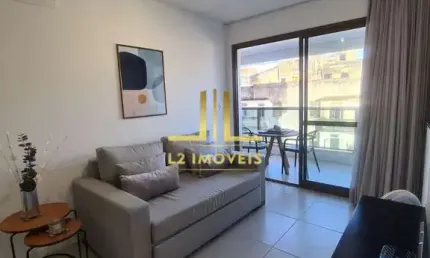 Apartamento - quarto e sala - vista mar - porteira fechada - barra