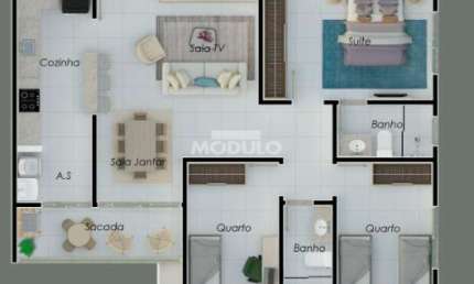 APARTAMENTO à venda, 3 quartos, 2 suítes, 1 vaga, Osvaldo Rezende - Uberlândia/MG