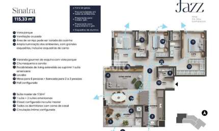 APARTAMENTO à venda, 3 quartos, 3 suítes, 2 vagas, Parque Una - Uberlândia/MG