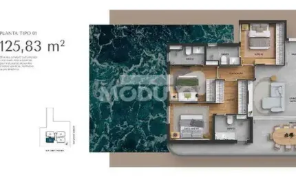 APARTAMENTO à venda, 3 quartos, 3 suítes, 2 vagas, LIDICE - Uberlândia/MG