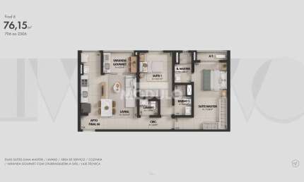 APARTAMENTO à venda, 2 quartos, 2 suítes, 1 vaga, JARDIM KARAIBA - Uberlândia/MG