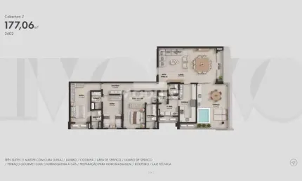 COBERTURA à venda, 3 quartos, 3 suítes, 3 vagas, JARDIM KARAIBA - Uberlândia/MG