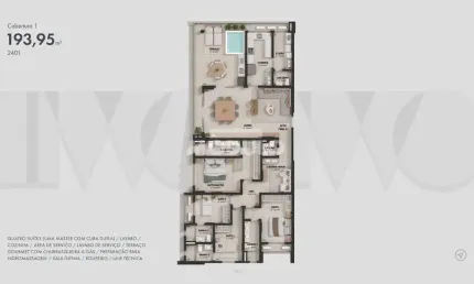COBERTURA à venda, 3 quartos, 3 suítes, 3 vagas, JARDIM KARAIBA - Uberlândia/MG