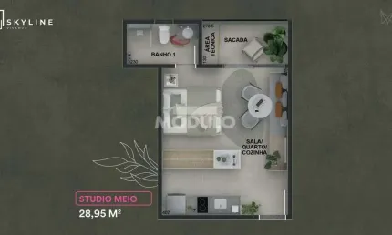 Apartamento à venda, 1 vaga, tibery - uberlândia/mg