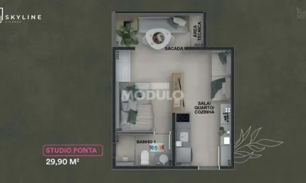 Apartamento à venda, 1 vaga, tibery - uberlândia/mg