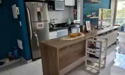 Apto pronto para morar no Bellart, 2 dorms, terraço grill com fechamento de vidro e 1 vaga coberta.