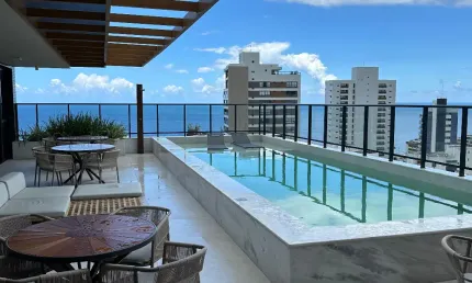 Quarto e sala no blue barra mobiliado oportunidade venda ou aluguel
