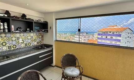 apartamento de 2 quartos em piatã varanda gourmet vista mar nascente