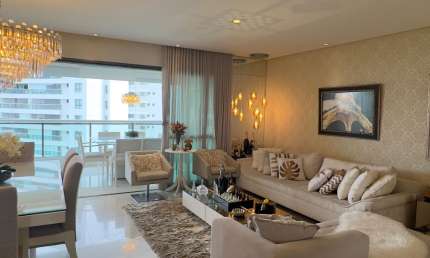 Apartamento a venda no le parc com 4 suites e mobiliado
