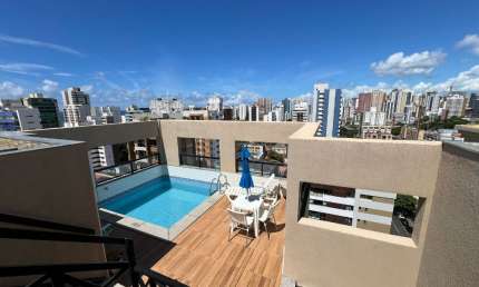 Cobertura a venda na pituba com 3 suites área gourmet e piscina