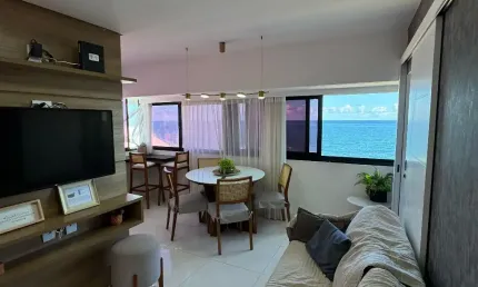 Apartamento a venda no ondina apart hotel com 3 quartos vista mar
