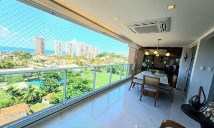 Apartamento a venda em patamares com 3 quartos vista mar varanda gourmet no mario cravo