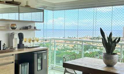 Apartamento a venda no art residence patamares com 3 suites reformado e vista mar
