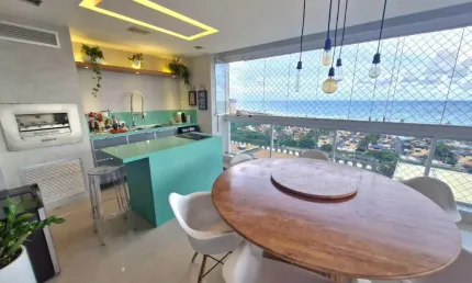Apartamento a venda em patamares colina A com 2 suites vista mar no paradiso reale