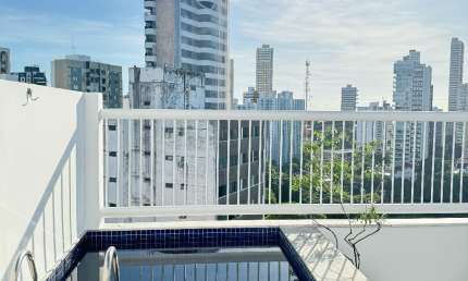 Cobertura a venda na graça quarto e sala mobiliada e piscina privativa