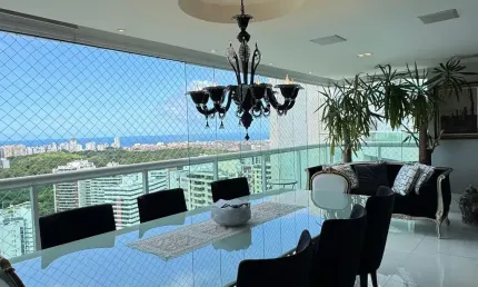 Apartamento a venda no diamond itaigara com 3 suites mobiliado