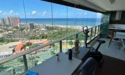 Apartamento a venda no colina A em patamares com 3 suites vista mar e varanda gourmet no maison biarritz
