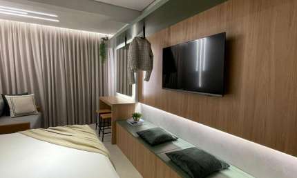Apartamento a venda no barra premium com um quarto  e mobiliado