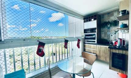 Apartamento a venda no villa alegro na paralela com 3 quartos e varanda gourmet