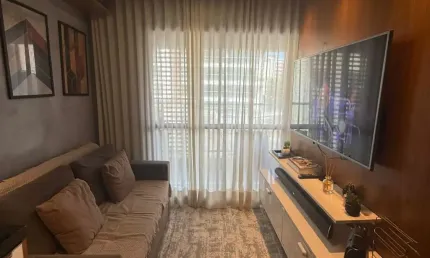 Apartamento a venda no smart farol da barra quarto e sala mobiliado
