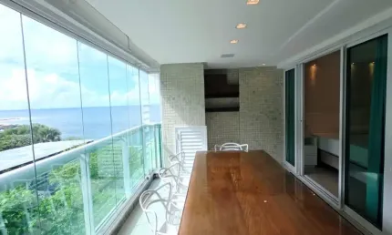 Apartamento a venda no costa espana na barra quarto e sala nascente e vista mar