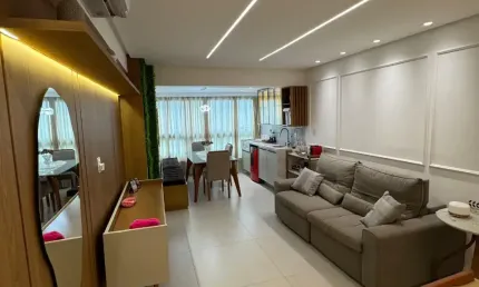 Apartamento para locação quarto e sala mobiliado e varanda gourmet no tribeca