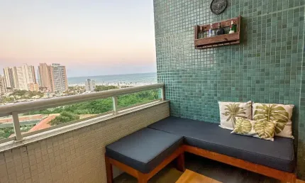 Apartamento a venda no collina reale em patamares com 1 quarto vista mar