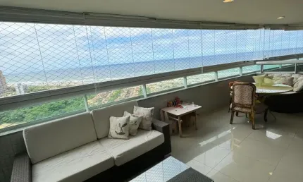 Apartamento a venda no vista reale em patamares com 4 suites vista mar