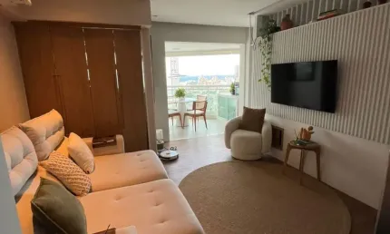 Apartamento a venda no mnadarim caminho das árvores quarto e sala mobiliado e nascente