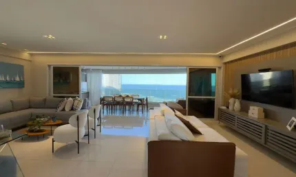 Apartamento a venda no hemisphere 360 com 4 suites vista mar e reformado em pituaçu