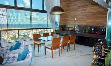 Apartamento duplex a venda no horto florestal com 4 suites vista mar no top hill