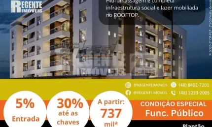 Apartamento com 2 quartos à venda no bairro Saco Grande em Florianópolis
