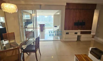 Apartamento de 112m² com terraço gourmet com churrasqueira, 3 dorm. sendo 2 suítes - ar condicionado - para venda ou locação na Chácara Santo Antônio